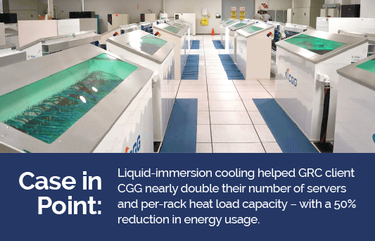 GRC Immersion Cooling CGG 50 Percent Energy Savings