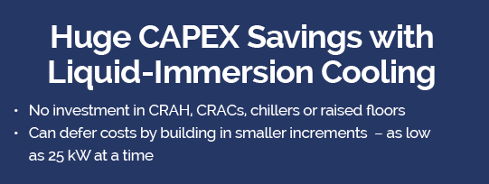 GRC Liquid Immersion Cooling Capital Expenditures Savings