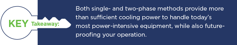 Mobile Key 3 Key Takeaway: Both single- and two-phase immersion cooling provide more than sufficient power to handle today's most power-intensive equipment.