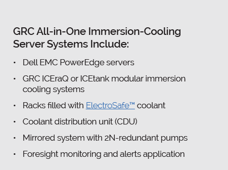 GRC & Dell All-in-One Immersion Cooling Server Systems Include GRC & Dell All-in-One Immersion Cooling Server Systems Include